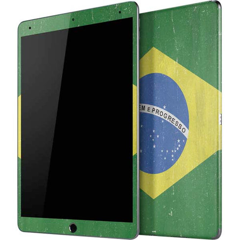 Brazil Flag Distressed iPad Skins
